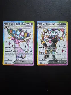Umbreon and Espeon Promo Pokemon Card Set SVP175/SVP176 Prismatic Evolution - Image 1