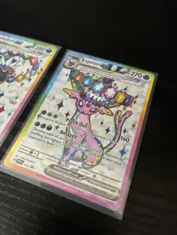Umbreon and Espeon Promo Pokemon Card Set SVP175/SVP176 Prismatic Evolution - Image 3