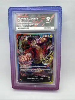 One Piece TCG - Monkey D. Luffy Leader - P - 3rd Anniversary Stamped Promo Ace 9 - Image 1