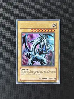 Yu-Gi-Oh! TCG - Blue-Eyes White Dragon LOB-E001 Card - Ultra Rare - NM/M - Image 1