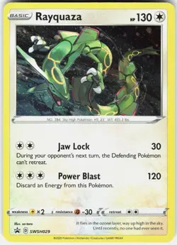Pokemon Rayquaza SWSH029 Holo Promo Sword & Shield Promo Pokemon Near Mint - Image 1