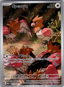 SPEAROW 151/132 MEGA EVOLUTION ILLUSTRATION RARE NEAR MINT - Image 1