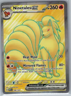 Ninetales ex 186/165 SV: Scarlet & Violet 151 - Pokemon Card - NM - Image 1