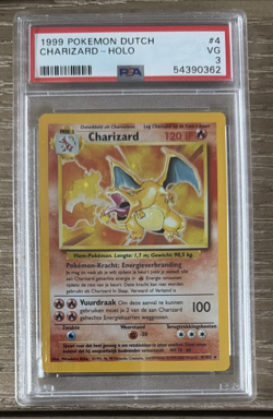 Pokemon Charizard Holo Base Set Card 4/102 1999 DUTCH PSA 3 - Image 1