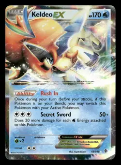 Keldeo EX - 49/149 - Ultra Rare - Boundaries Crossed - Pokemon Card - NM/M - Image 1