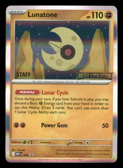 Lunatone - MEP 004 - Mega Evolutions - STAFF - Pokemon Card - NM/M - Image 1