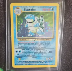 Blastoise Base Set 2/102 Holo Rare 1999 English Pokemon TCG 100 HP DAMAGED. - Image 1