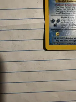 Pokemon TCG Blastoise 2/102 Base Set Holo Rare 100 HP English 1999 - Image 4