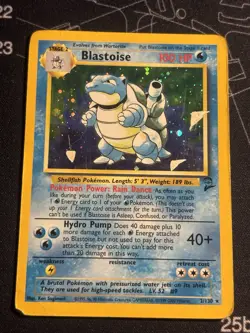 Blastoise Base Set 2/102 Holo Rare 1999 English Pokemon TCG 100 HP DAMAGED. - Image 1