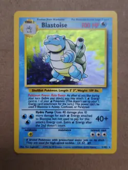 Pokemon TCG Base Set Blastoise 2/102 Holo Rare English 1999 - Image 1