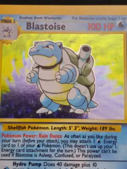 Pokemon TCG Base Set Blastoise 2/102 Holo Rare English 1999 - Image 2