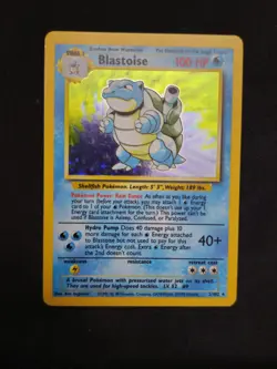 Pokemon TCG Base Set Blastoise 2/102 Holo Rare English 1999 - Image 3