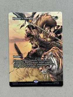Hunter's Insight Borderless FOIL #35 Mythic Marvel Spiderman MTG Magic NM - Image 1