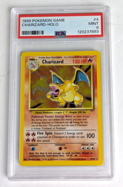 PSA 9 Charizard #4 Holo Rare Base Set Unlimited Pokemon 1999 MINT - Image 4