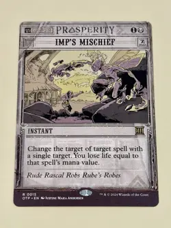 Imp's Mischief - Extended Art Outlaws of Thunder Junction OTP NM MTG - Image 1