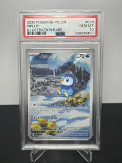 Pokemon TCG Piplup IR 098/094 - Phantasmal Flames PSA 10 GEM MINT - Image 1