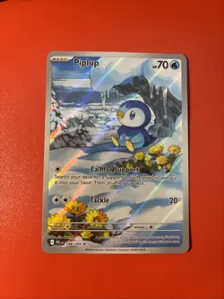 Pokemon TCG Piplup 098/094 Phantasmal Flames Illustration Rare - Image 1