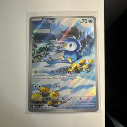 Pokemon TCG Piplup 098/094 – Phantasmal Flames – Illustration Rare – EN NM - Image 1