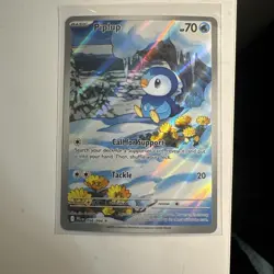 Pokemon TCG Piplup 098/094 – Phantasmal Flames – Illustration Rare – EN NM - Image 3