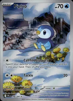 Piplup Holo Illustration Rare ME02: Phantasmal Flames 098/094 NM - Image 1