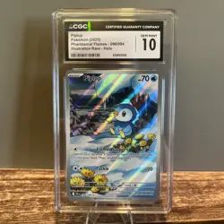 CGC 10 GEM MINT Piplup 098/094 Phantasmal Flames Illustration Rare Pokemon Holo - Image 1