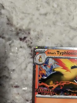 Ethan's Typhlosion 034/182 Destined Rivals Prerelease Pokemon Stamped NM Cosmos - Image 3