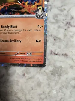 Ethan's Typhlosion 034/182 Destined Rivals Prerelease Pokemon Stamped NM Cosmos - Image 5