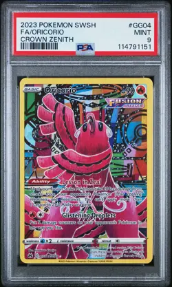 2023 Pokemon SWSH Crown Zenith Oricorio Galarian Gallery #GG04/GG70 PSA 9 - Image 1