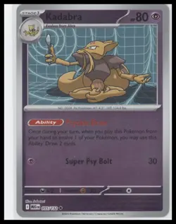 ✨ Pokemon TCG Kadabra #55 Reverse Holo – Uncommon Scarlet & Violet ✨ - Image 1