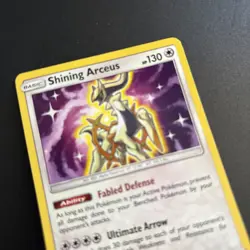 Shining Arceus 57/73 Rare Shining Shining Legends Pokemon Holo Moderately Played - Image 2