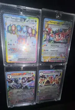 Tatsuguri EX Holo SR Lot Of 4 Pokemon Cards Surging Sparks Lot W Magnetic Cases - Image 4