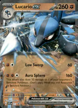 Lucario ex 017 Holo Promo Scarlet & Violet Promo Pokemon Lightly Played - Image 1