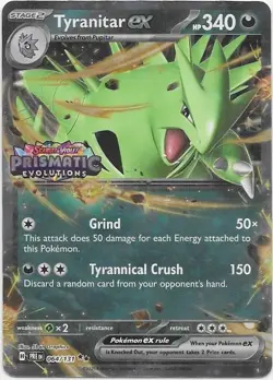Tyranitar ex (Prismatic Evolutions Stamp) 064/131 Holo Pokemon NM - Image 1