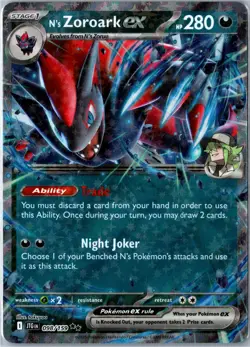 N's Zoroark ex Double Rare 098/159 Journey Together Near Mint - Image 1