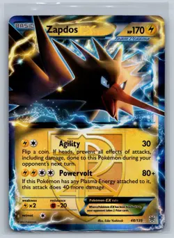 Zapdos EX 48/135 Holo EX Rare Plasma Storm Pokemon Moderately Played - Image 1