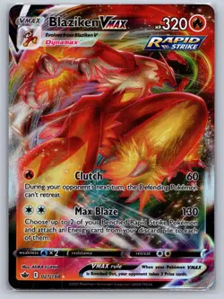 Blaziken VMAX 021/198 Holo VMAX Rare Chilling Reign Pokemon Near Mint - Image 1
