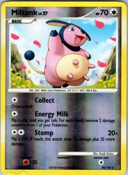 Miltank 44/100 Uncommon Stormfront Pokemon Reverse Holo Damaged - Image 1