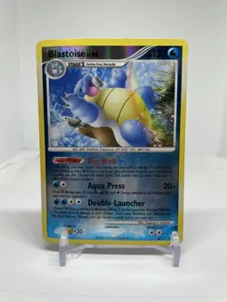 Blastoise 2/127 Rare Platinum Pokemon Reverse Holo Damaged - Image 1