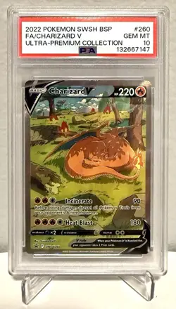 2022 Pokemon SWSH BSP Ultra Premium Collection UPC #260 FA Charizard V PSA 10 - Image 1