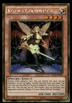 KOZMO GOODWITCH PGL3-EN025 GOLD SECRET RARE YU-GI-OH 1ST EDITION NM/M - Image 1