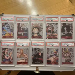 PSA 10 One Piece Premium Card Collection 25th Anniversary Set Sequential Cert - Image 1