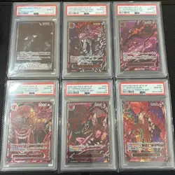 PSA 10 ONE PIECE Five Elders Set of 6 Carrying on His Will OP13 Japanese Red ver - Image 1