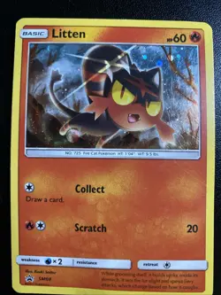 Litten SM08 Sm Holo Pokemon Promo rare - Image 1