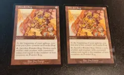 DAMAGED Card LOT UD Urza's Destiny Powder Keg #136 x2 Reserved List 1999 MTG - Image 2
