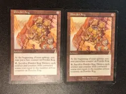 DAMAGED Card LOT UD Urza's Destiny Powder Keg #136 x2 Reserved List 1999 MTG - Image 3