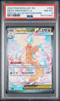 2026 POKEMON ASC EN-ASCENDED HEROES #290 MEGA DRAGONITE EX PSA 8 - Image 1