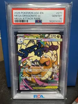 2026 Pokemon Ascended Heroes Mega Dragonite EX Mega Attack Rare PSA 10 - Image 1