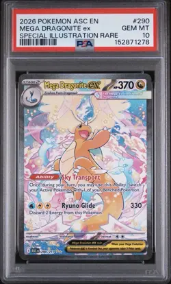 Mega Dragonite ex 290 Ascended Heroes Special Illustration Rare Pokemon PSA 10 - Image 1