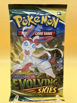 SEALED Pokemon EVOLVING SKIES 2 Booster Packs & Mini Portfolio w/ Pack Included - Image 2