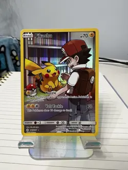 Pokemon Pikachu Holo Full Art Secret Rare Card Cosmic Eclipse 241/236 - Image 1